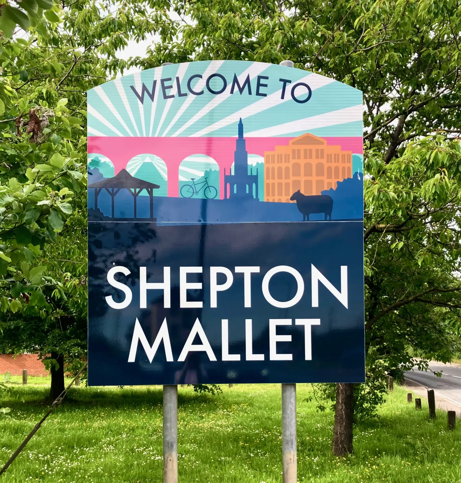 Shepton Mallet Boundary Sign