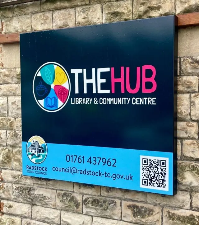 Shiny new signage for Radstock Town Council