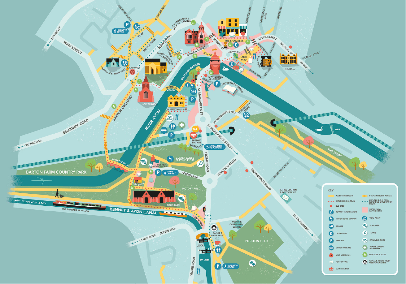 Bradford on Avon Town Map