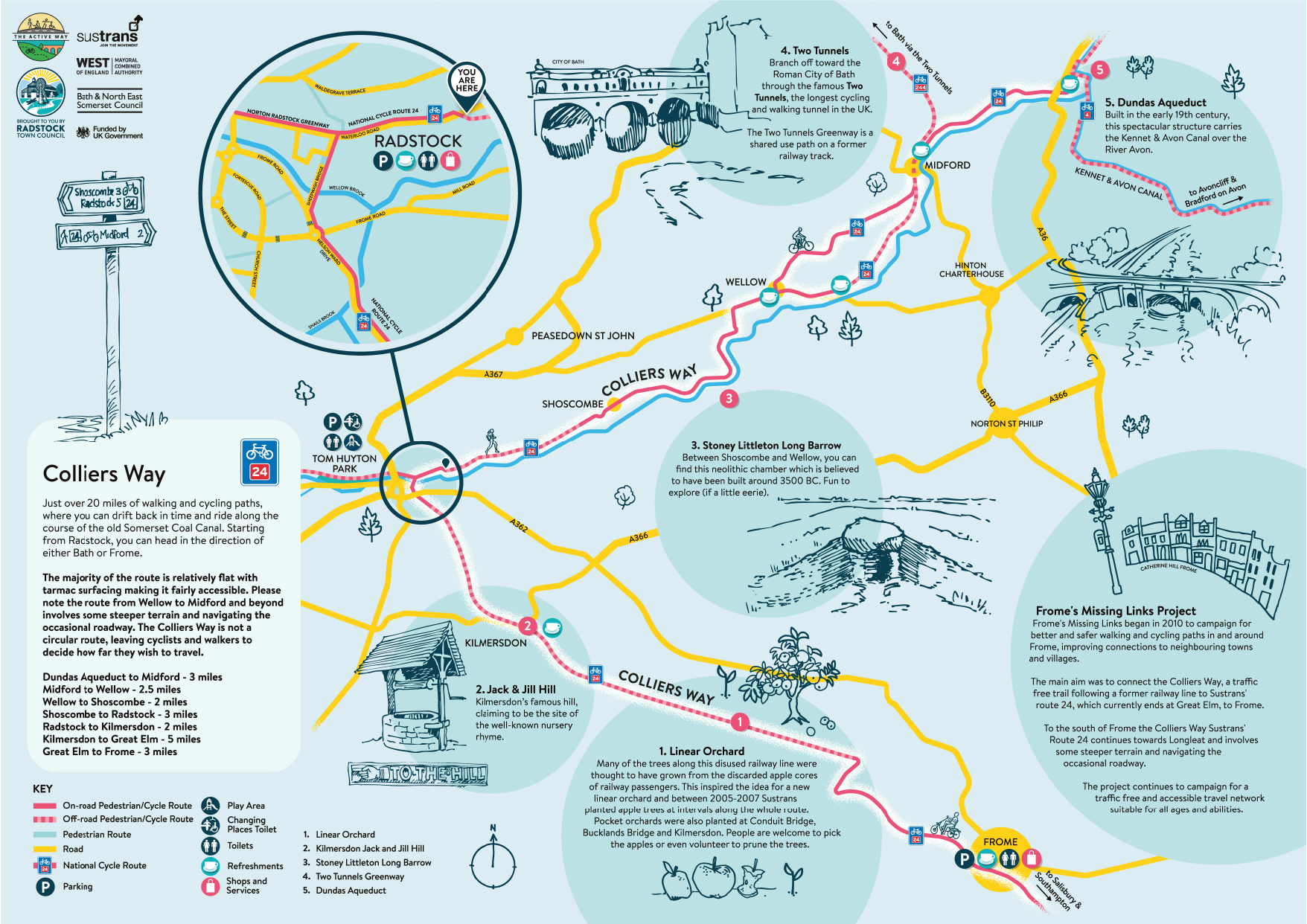 Colliers Way map