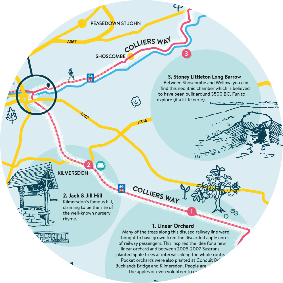 Colliers Way map detail